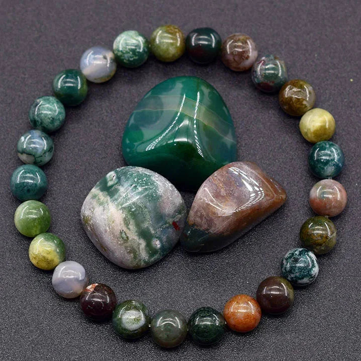 Natural Stone Healing Bead Bracelet for Balance